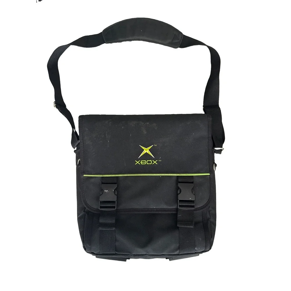 Vintage Official Microsoft Original XBOX Carrying Case Travel Bag-Messenger Bag
